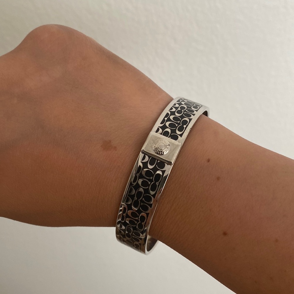 Black and Silver Coach Bangle